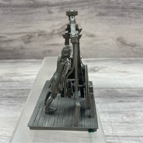 1978 Franklin Mint Deutsches Museum Pewter James Watt Steam Engine Figurine - Picture 4 of 8